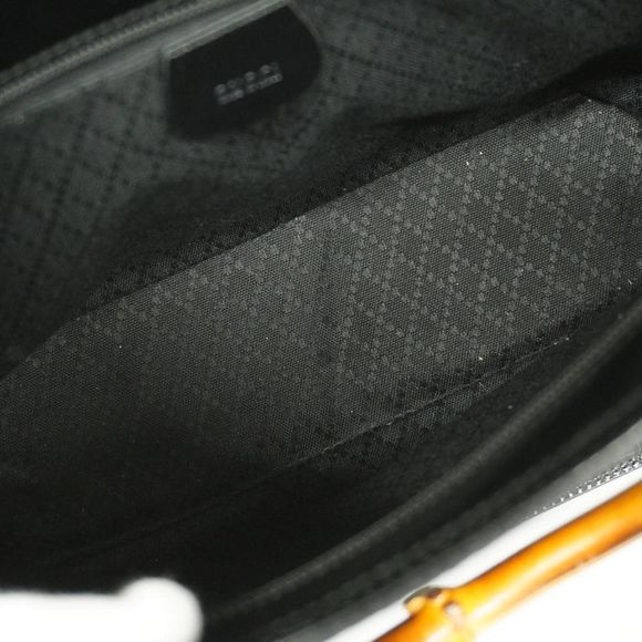 Gucci Bamboo Black Canvas Handbag (Pre-Owned) - Picture 5 of 9